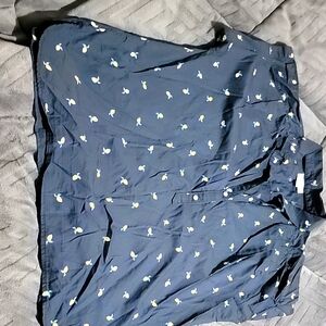 Navy Blue Shirt with Lemon Print